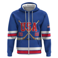 Custom USA Ice Hockey Zip Hoodie Champions 2026