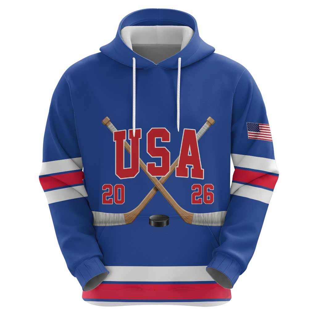 Custom USA Ice Hockey Zip Hoodie Champions 2026