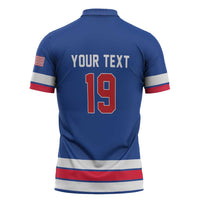 Custom USA Ice Hockey Zipper Polo Shirt Champions 2026
