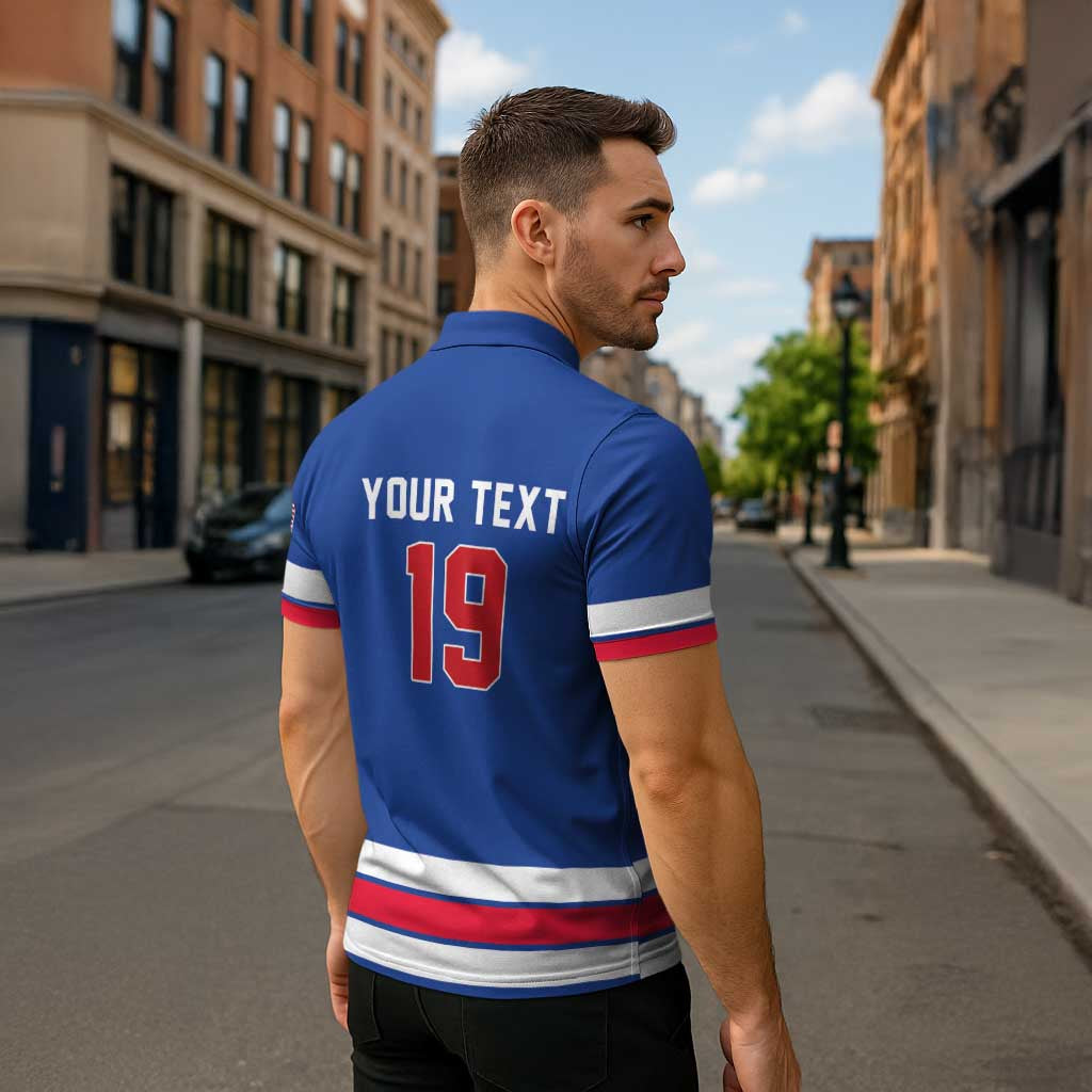 Custom USA Ice Hockey Zipper Polo Shirt Champions 2026