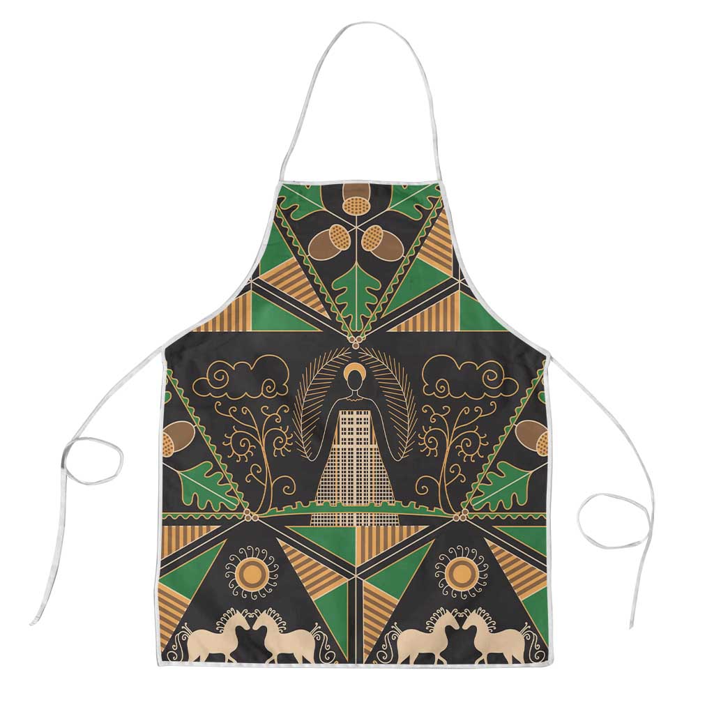 Ukraine Pysanky Pattern Apron Berehynia Guardian Folk Art