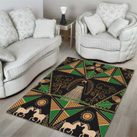 Ukraine Pysanky Pattern Area Rug Berehynia Guardian Folk Art
