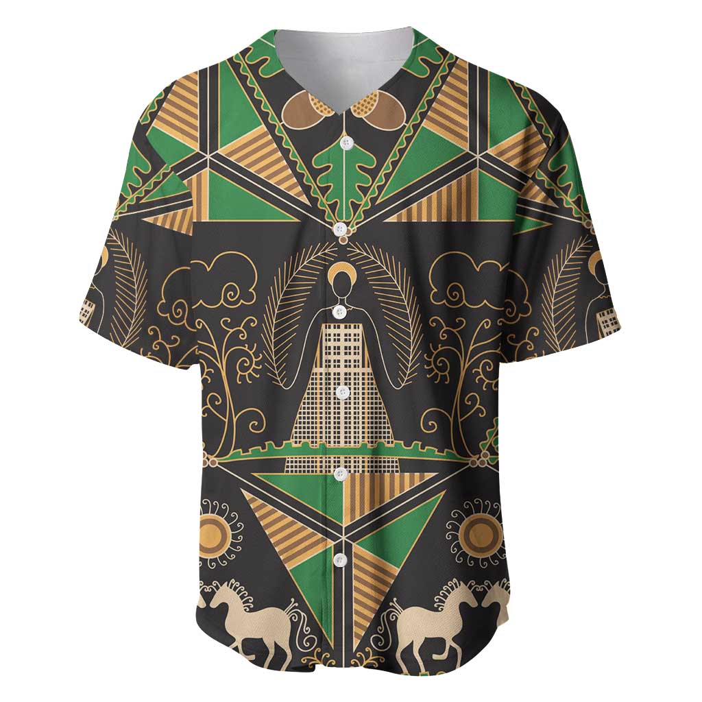 Ukraine Pysanky Pattern Baseball Jersey Berehynia Guardian Folk Art