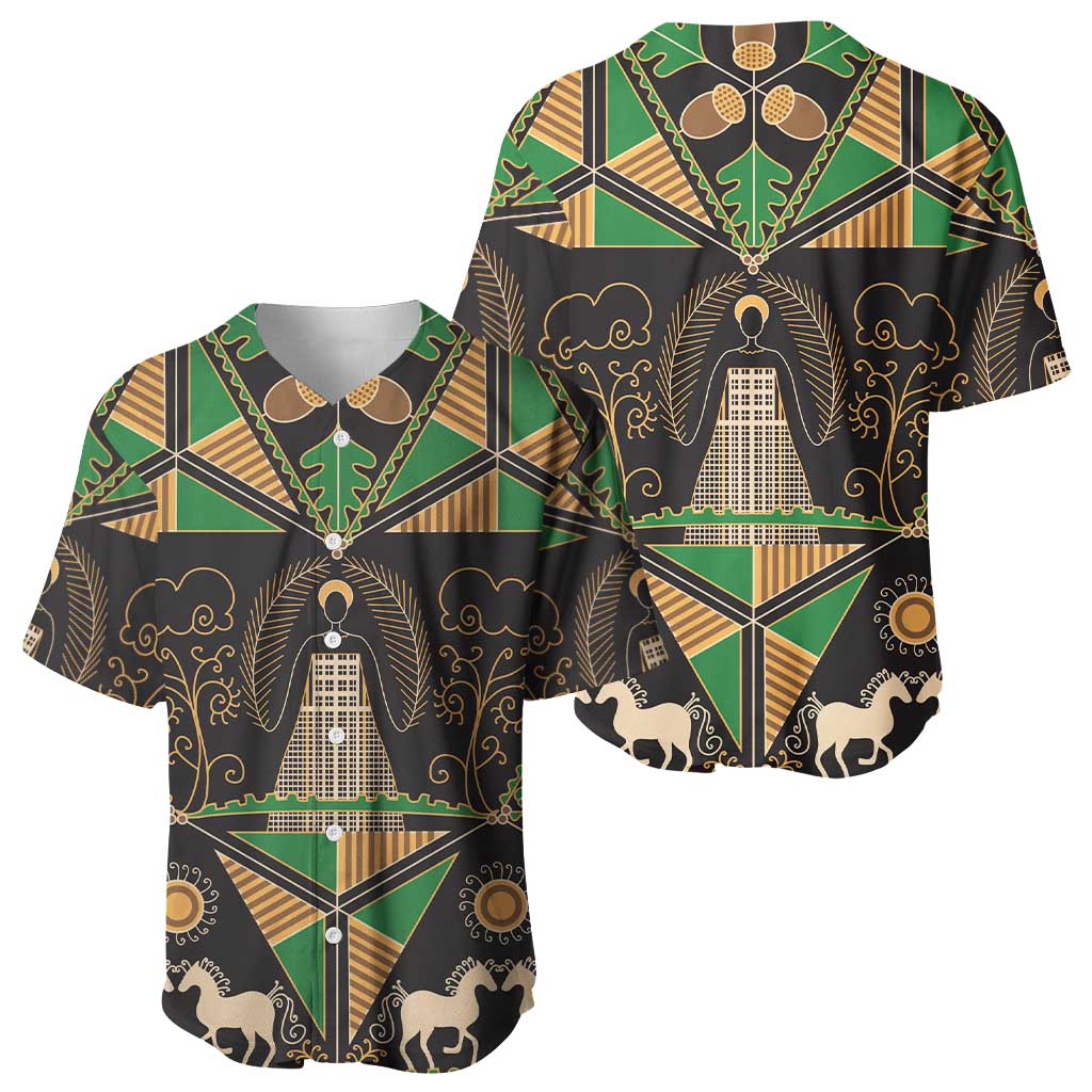 Ukraine Pysanky Pattern Baseball Jersey Berehynia Guardian Folk Art