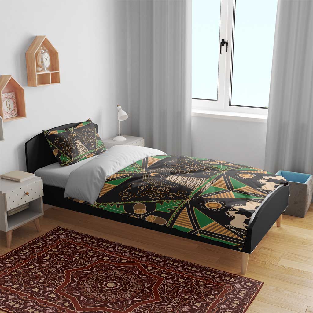 Ukraine Pysanky Pattern Bedding Set Berehynia Guardian Folk Art