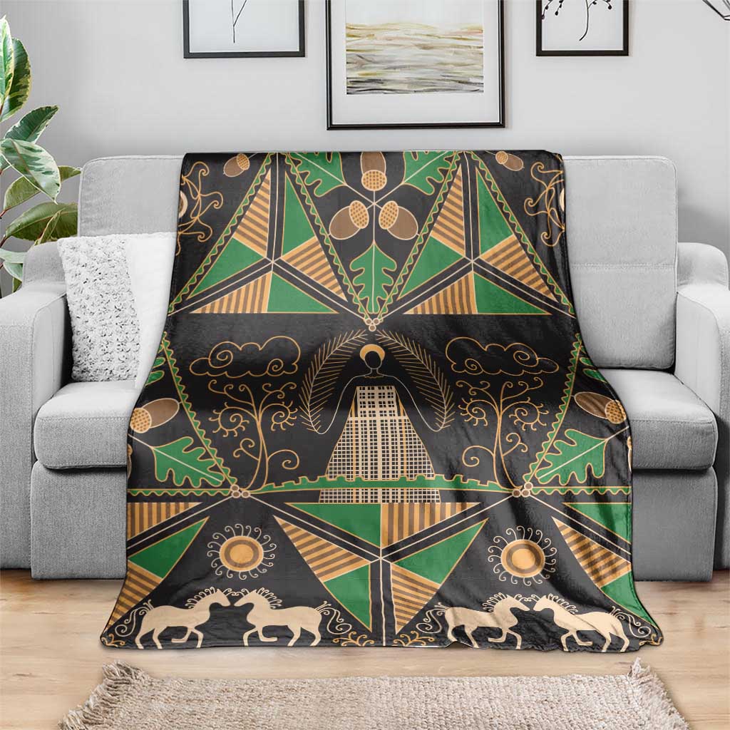 Ukraine Pysanky Pattern Blanket Berehynia Guardian Folk Art