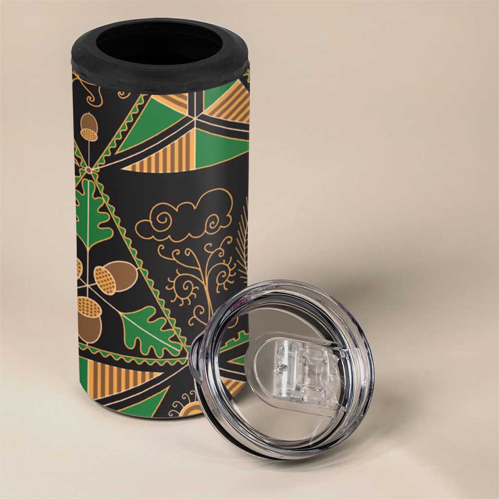 Ukraine Pysanky Pattern 4 in 1 Can Cooler Tumbler Berehynia Guardian Folk Art