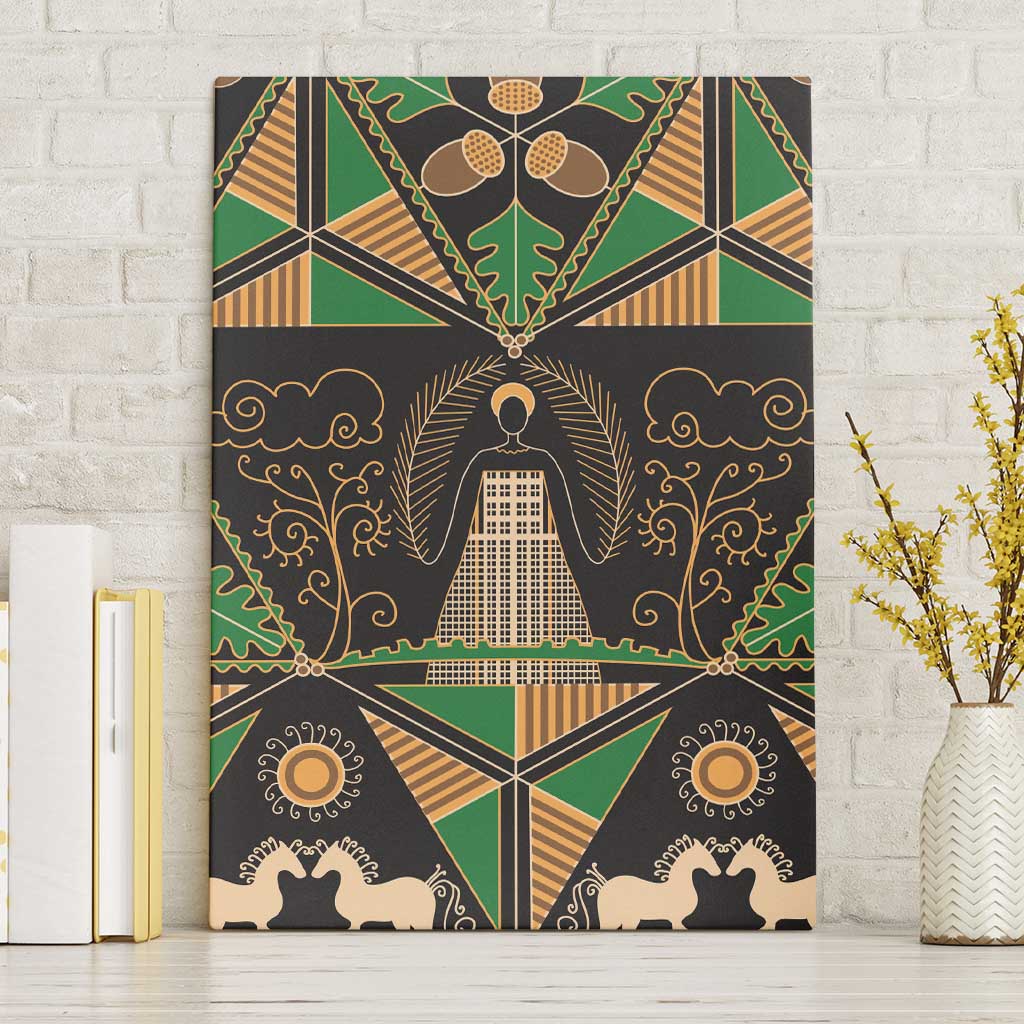 Ukraine Pysanky Pattern Canvas Wall Art Berehynia Guardian Folk Art