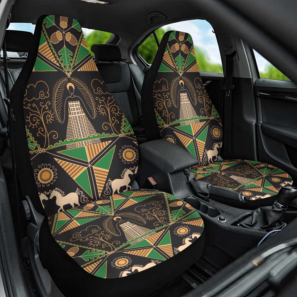 Ukraine Pysanky Pattern Car Seat Cover Berehynia Guardian Folk Art