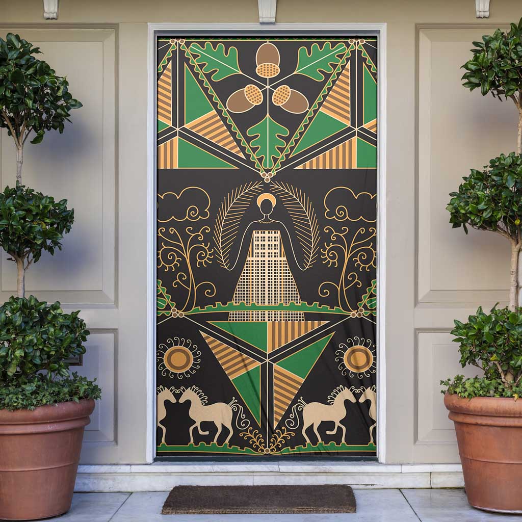 Ukraine Pysanky Pattern Door Cover Berehynia Guardian Folk Art