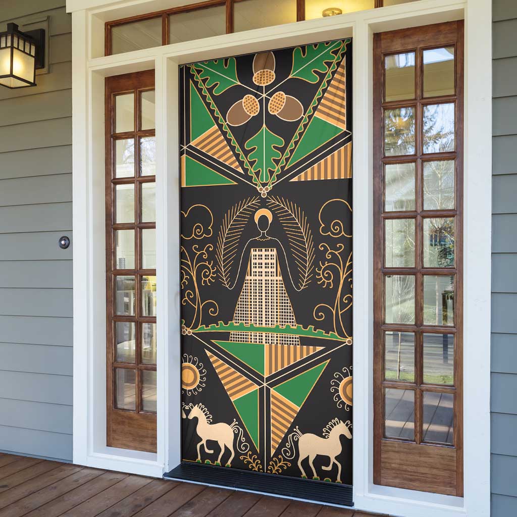 Ukraine Pysanky Pattern Door Cover Berehynia Guardian Folk Art