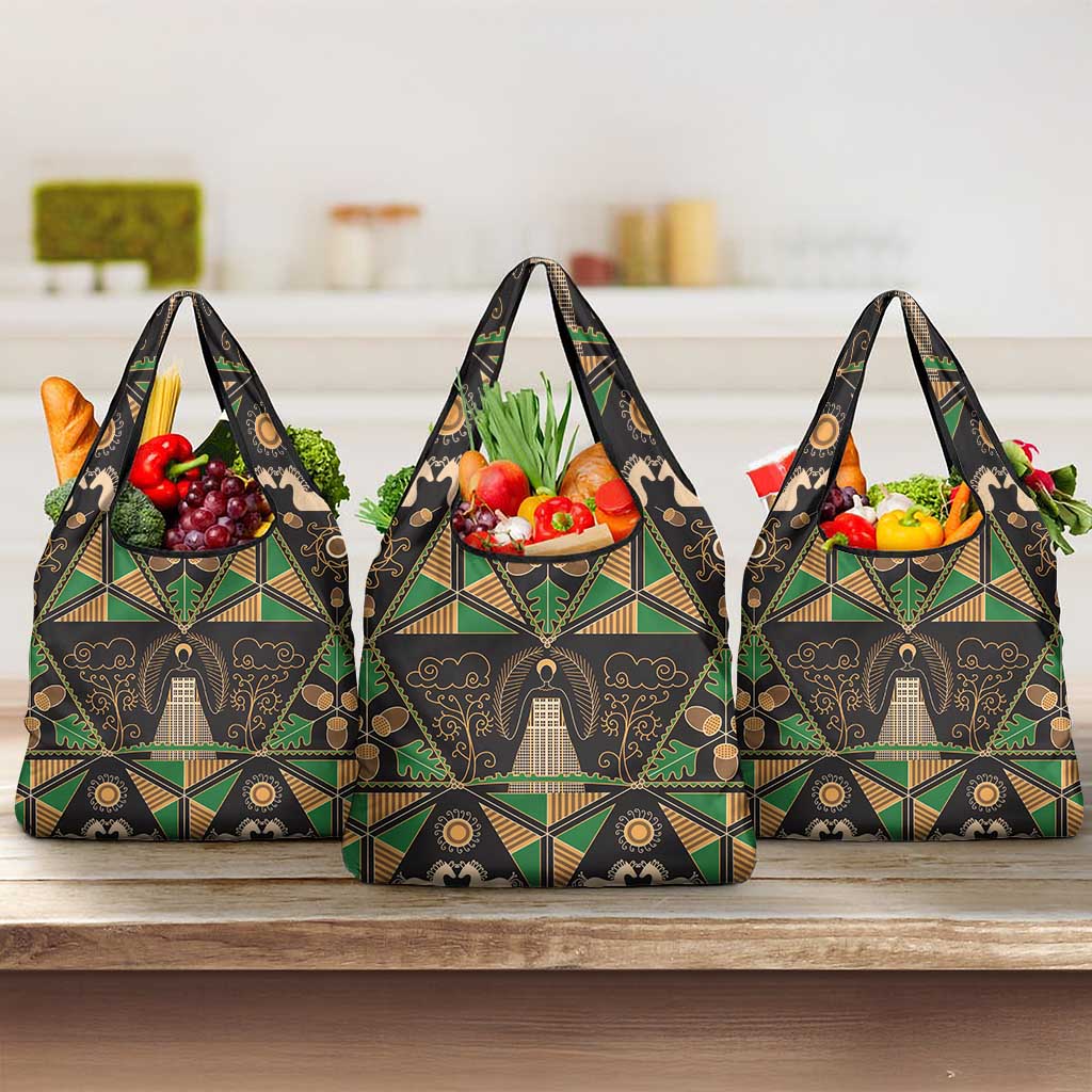 Ukraine Pysanky Pattern Grocery Bag Berehynia Guardian Folk Art