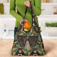 Ukraine Pysanky Pattern Grocery Bag Berehynia Guardian Folk Art