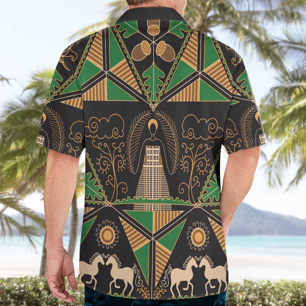 Ukraine Pysanky Pattern Hawaiian Shirt Berehynia Guardian Folk Art