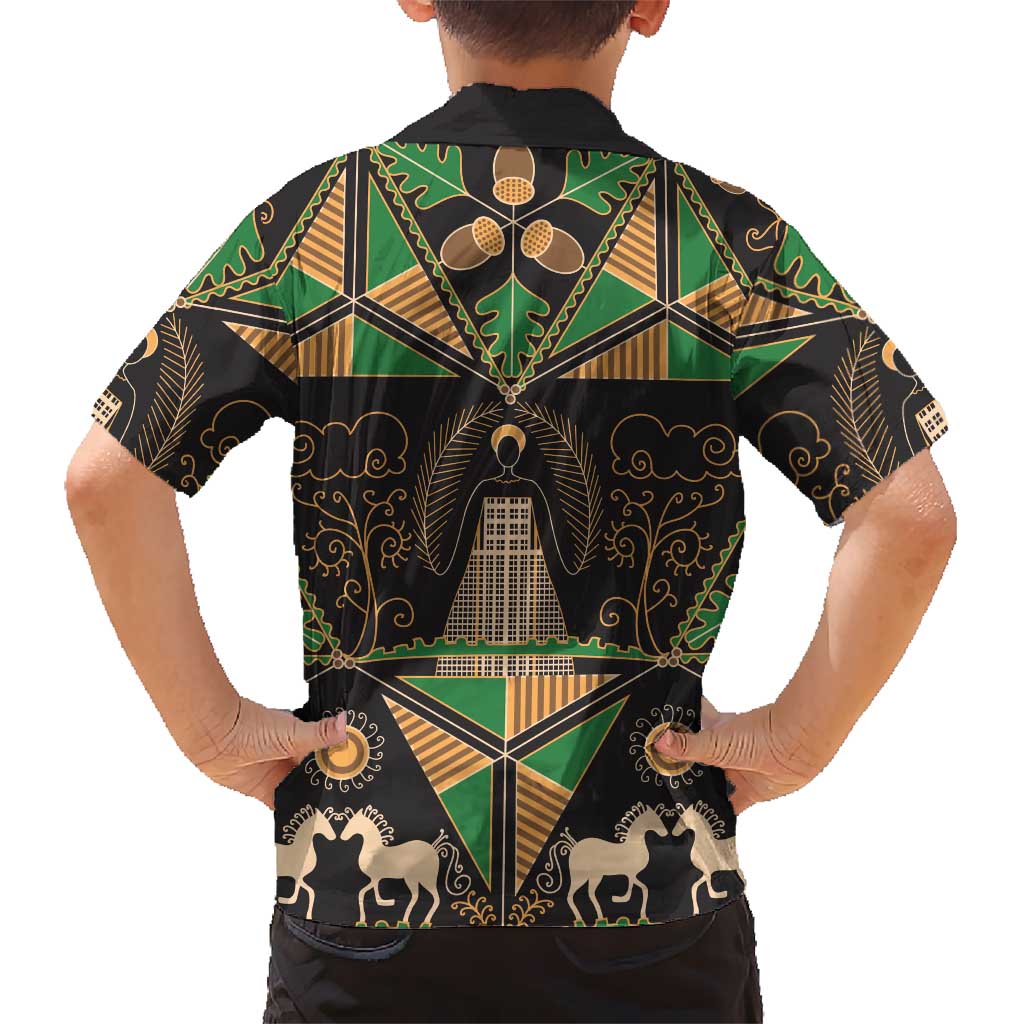 Ukraine Pysanky Pattern Hawaiian Shirt Berehynia Guardian Folk Art