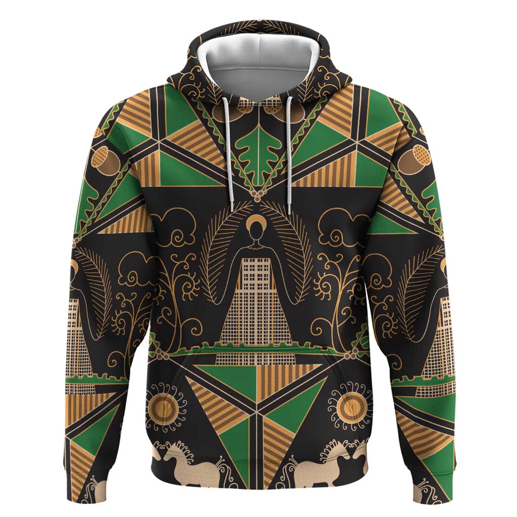 Ukraine Pysanky Pattern Hoodie Berehynia Guardian Folk Art