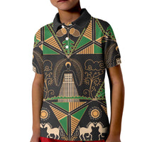 Ukraine Pysanky Pattern Kid Polo Shirt Berehynia Guardian Folk Art