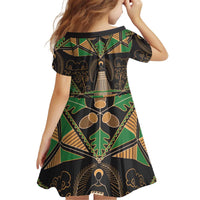 Ukraine Pysanky Pattern Kid Short Sleeve Dress Berehynia Guardian Folk Art
