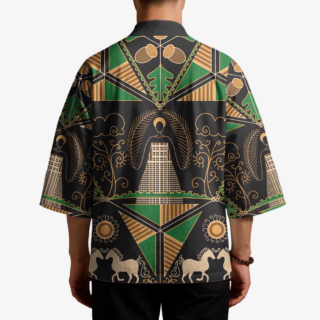 Ukraine Pysanky Pattern Kimono Berehynia Guardian Folk Art