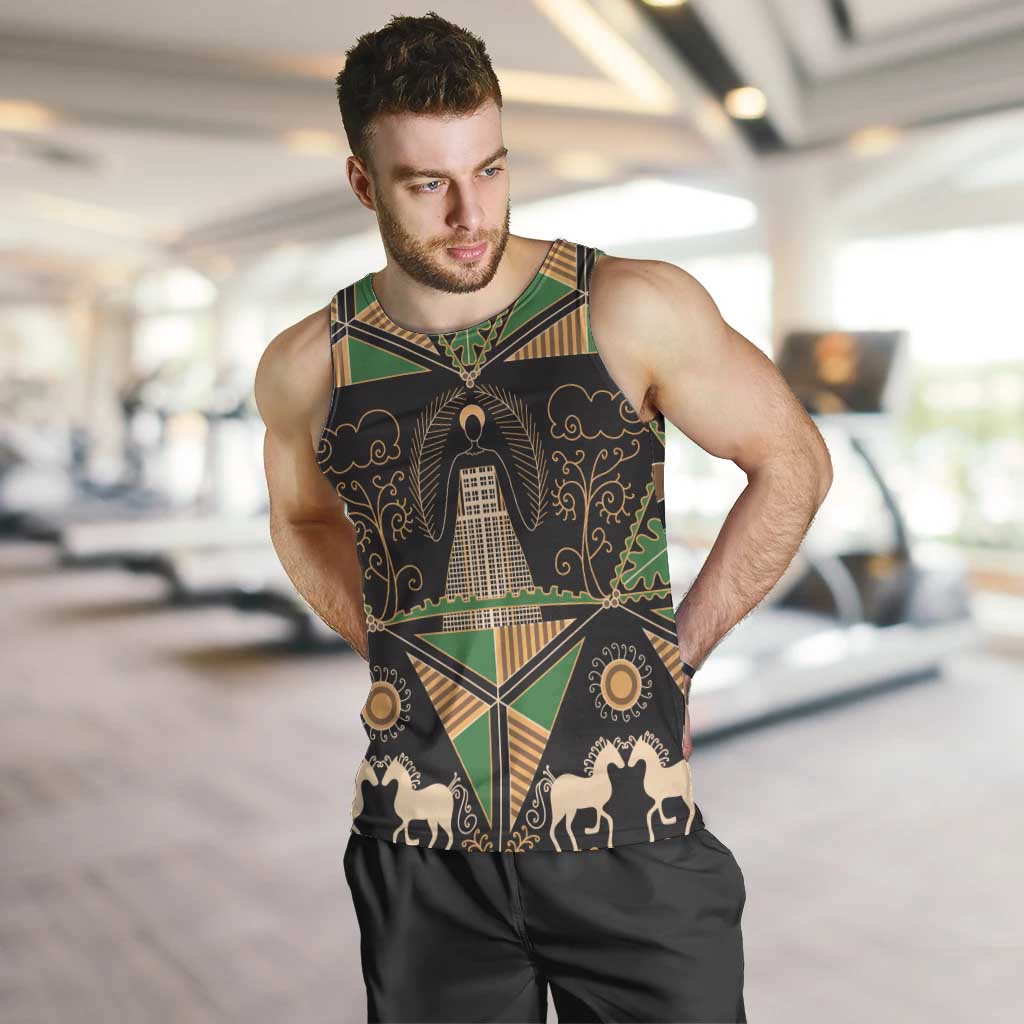 Ukraine Pysanky Pattern Men Tank Top Berehynia Guardian Folk Art