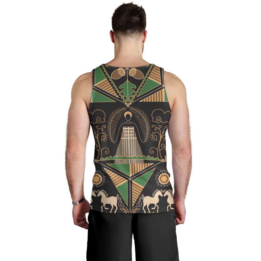 Ukraine Pysanky Pattern Men Tank Top Berehynia Guardian Folk Art