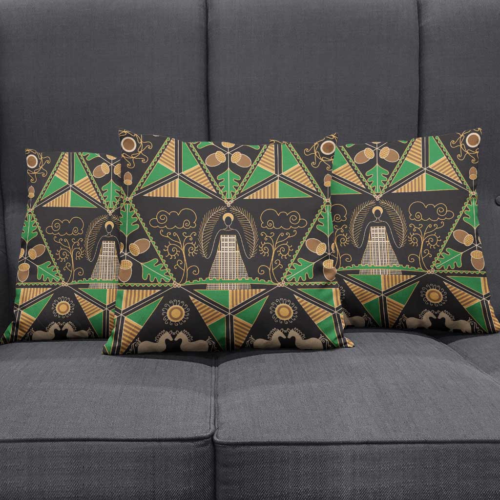 Ukraine Pysanky Pattern Pillow Cover Berehynia Guardian Folk Art