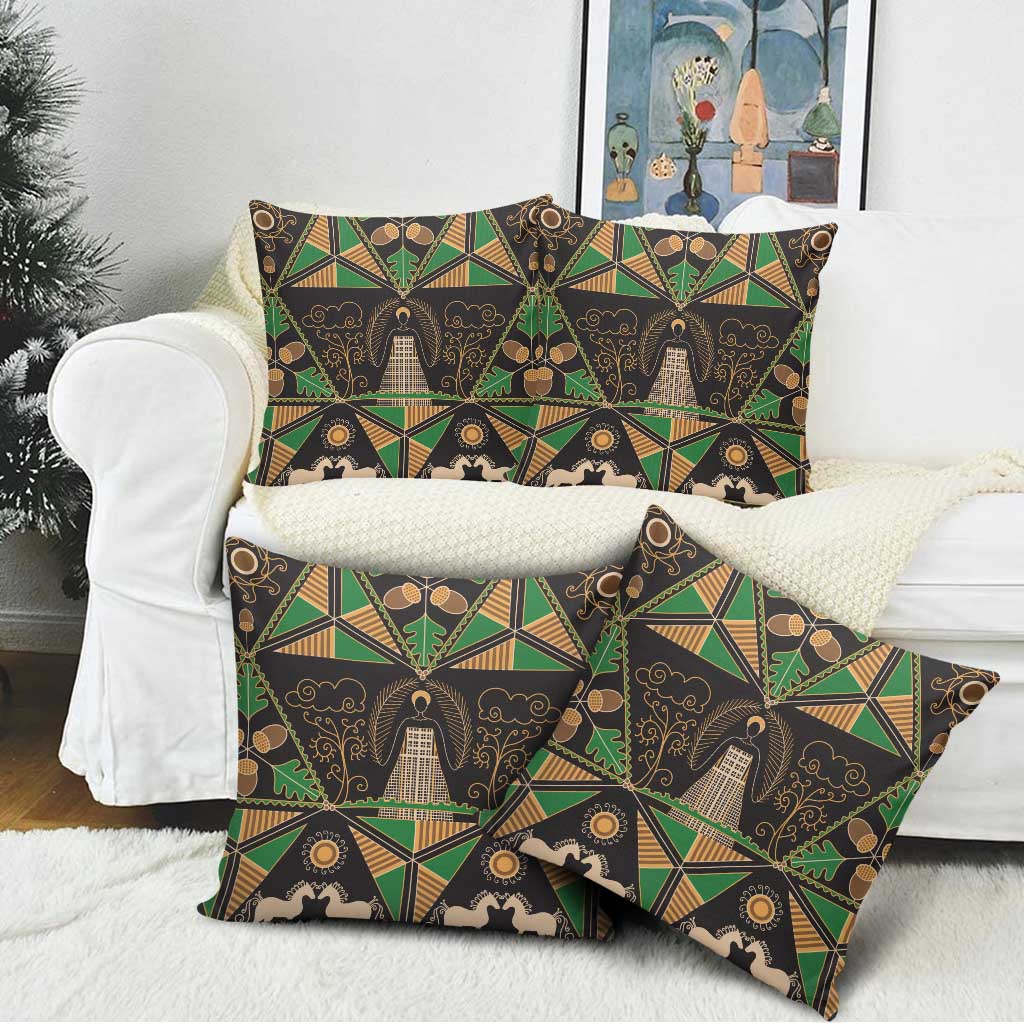 Ukraine Pysanky Pattern Pillow Cover Berehynia Guardian Folk Art