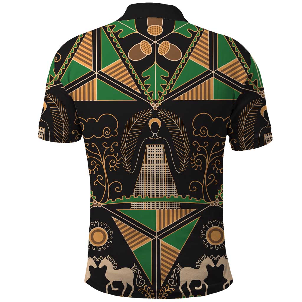 Ukraine Pysanky Pattern Polo Shirt Berehynia Guardian Folk Art