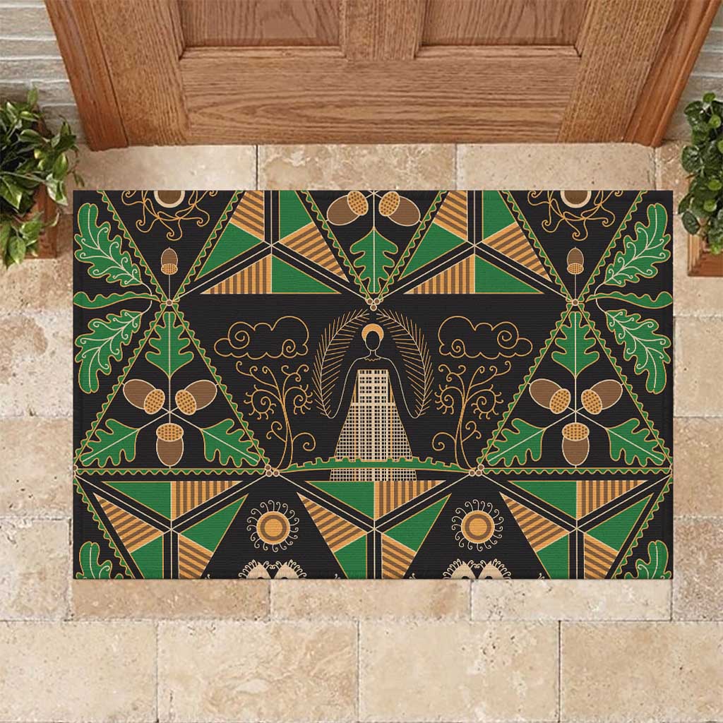 Ukraine Pysanky Pattern Rubber Doormat Berehynia Guardian Folk Art