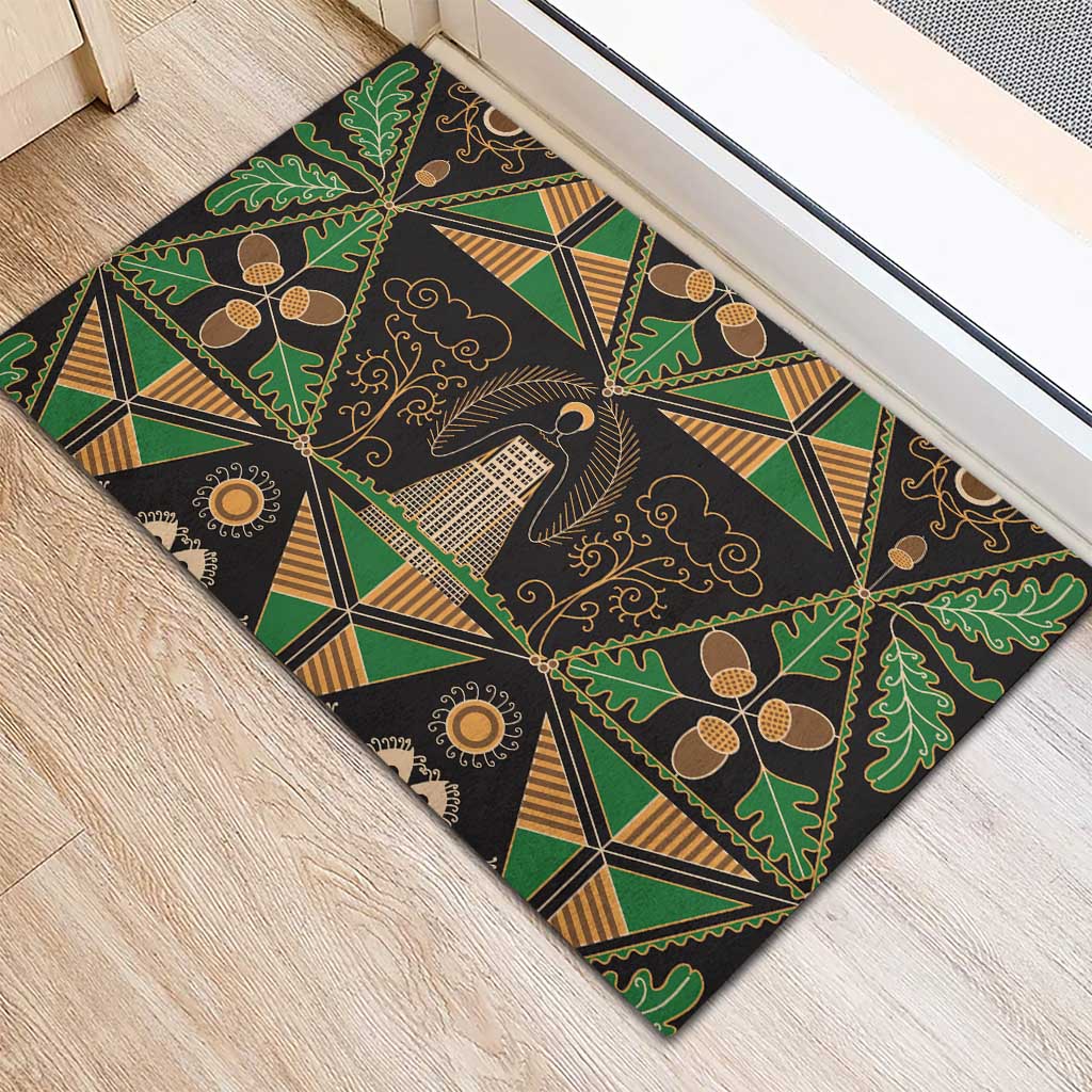 Ukraine Pysanky Pattern Rubber Doormat Berehynia Guardian Folk Art