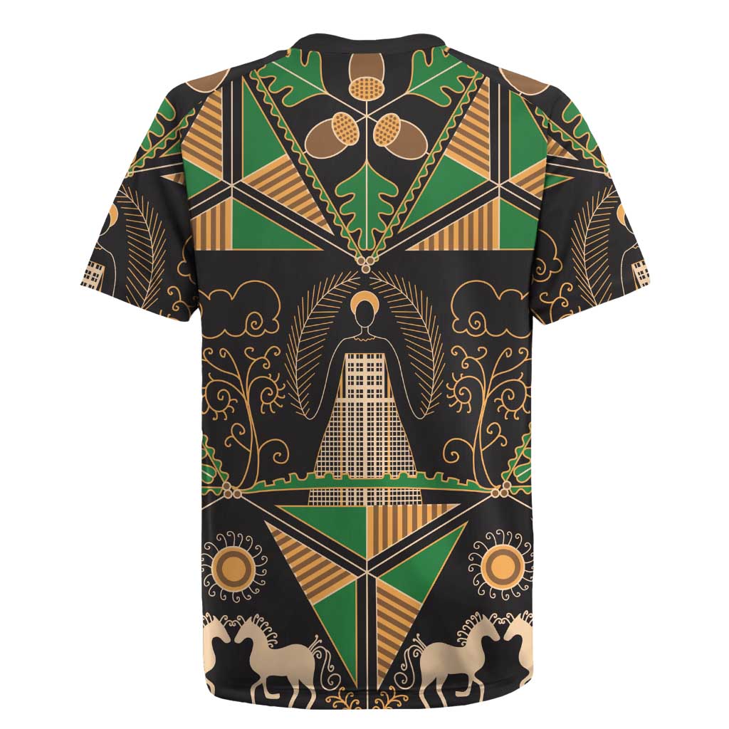 Ukraine Pysanky Pattern Rugby Jersey Berehynia Guardian Folk Art