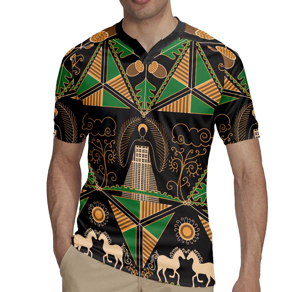 Ukraine Pysanky Pattern Rugby Jersey Berehynia Guardian Folk Art