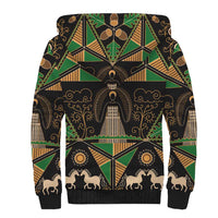 Ukraine Pysanky Pattern Sherpa Hoodie Berehynia Guardian Folk Art