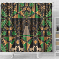 Ukraine Pysanky Pattern Shower Curtain Berehynia Guardian Folk Art