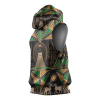 Ukraine Pysanky Pattern Sleeveless Hoodie Berehynia Guardian Folk Art