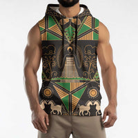 Ukraine Pysanky Pattern Sleeveless Hoodie Berehynia Guardian Folk Art