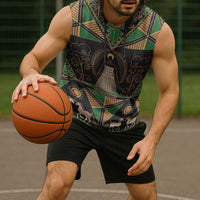 Ukraine Pysanky Pattern Sleeveless Hoodie Berehynia Guardian Folk Art