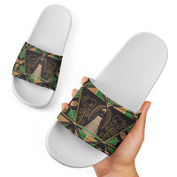 Ukraine Pysanky Pattern Slide Sandals Berehynia Guardian Folk Art