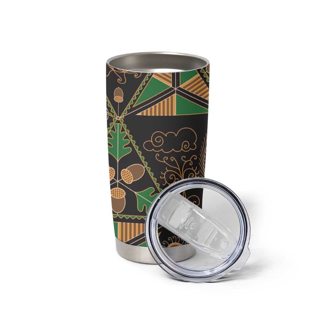Ukraine Pysanky Pattern Tumbler Cup Berehynia Guardian Folk Art