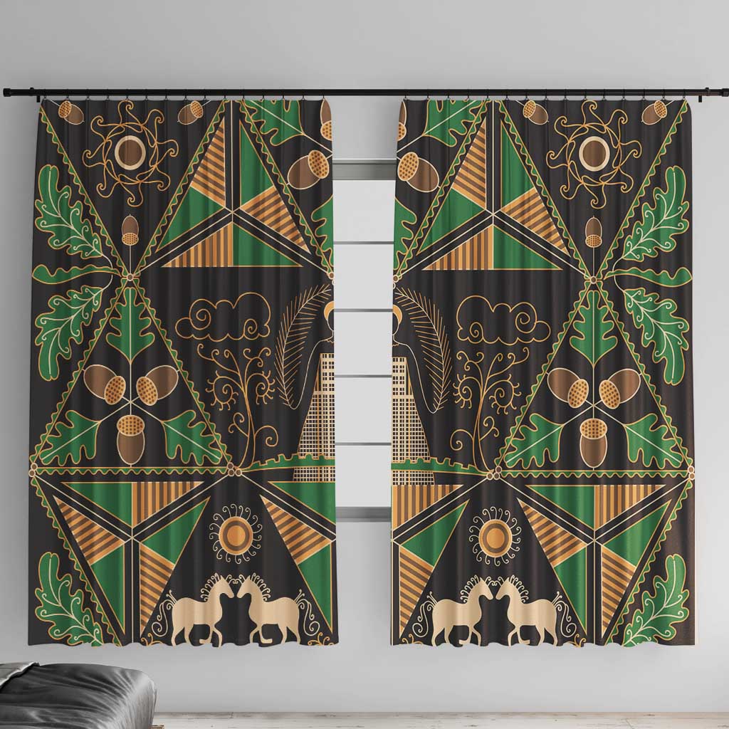 Ukraine Pysanky Pattern Window Curtain Berehynia Guardian Folk Art