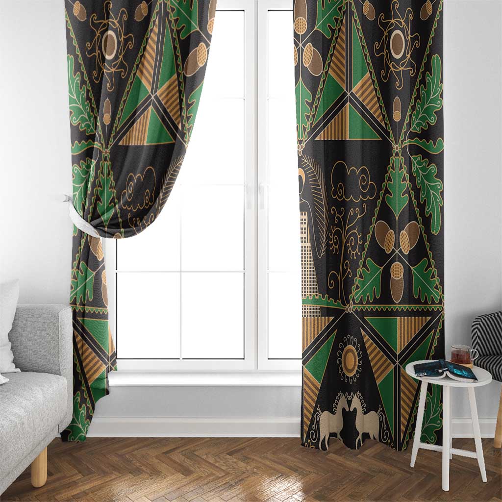 Ukraine Pysanky Pattern Window Curtain Berehynia Guardian Folk Art