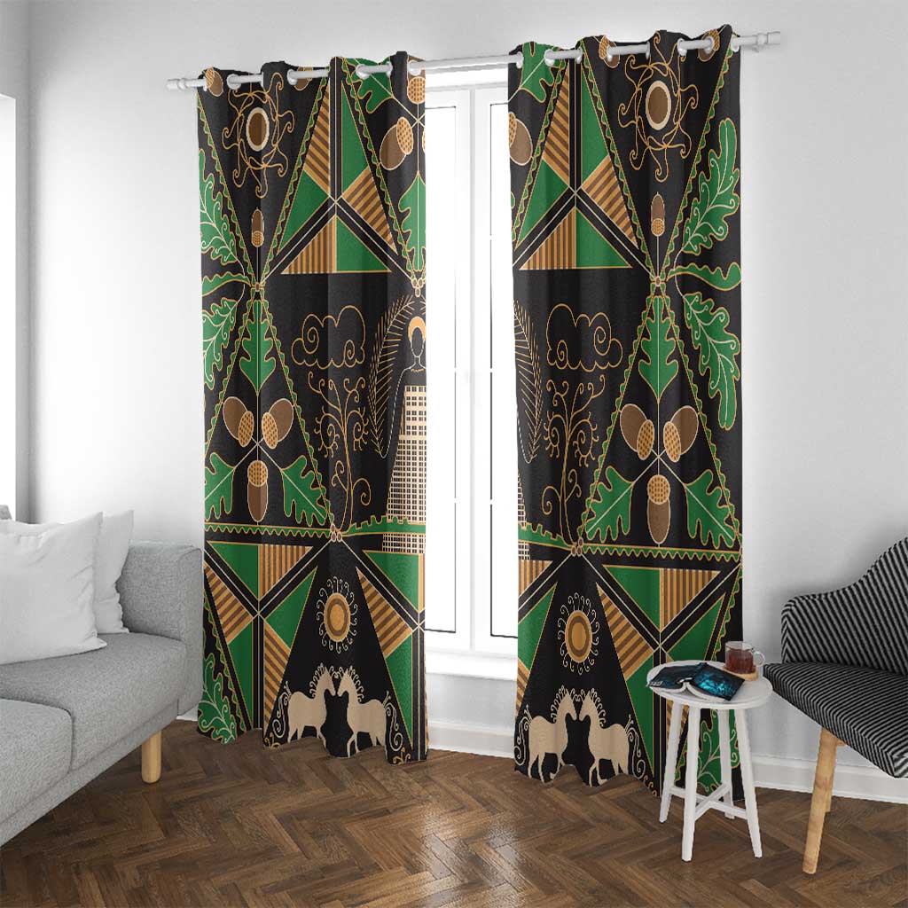 Ukraine Pysanky Pattern Window Curtain Berehynia Guardian Folk Art