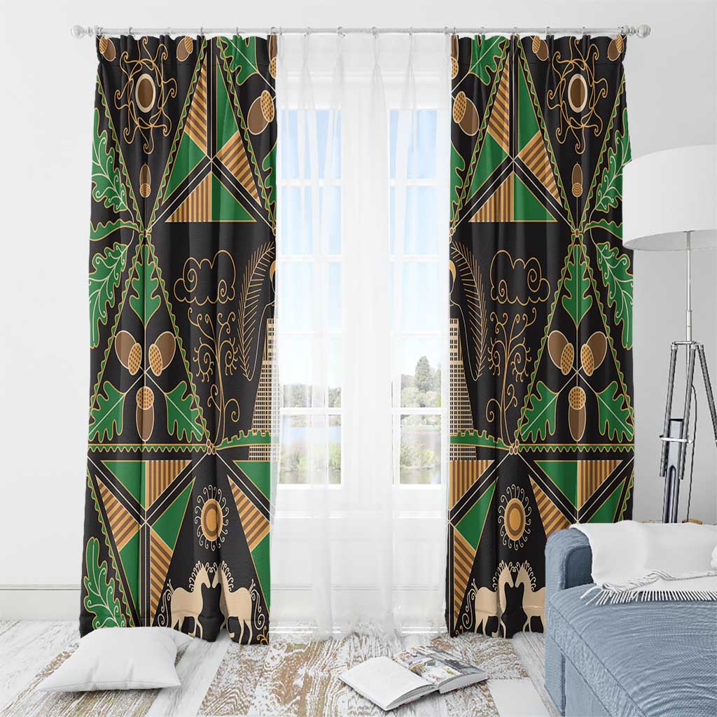Ukraine Pysanky Pattern Window Curtain Berehynia Guardian Folk Art