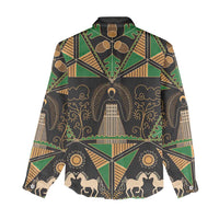 Ukraine Pysanky Pattern Women Casual Shirt Berehynia Guardian Folk Art