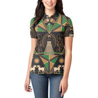 Ukraine Pysanky Pattern Women Polo Shirt Berehynia Guardian Folk Art