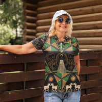 Ukraine Pysanky Pattern Women Polo Shirt Berehynia Guardian Folk Art