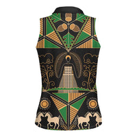 Ukraine Pysanky Pattern Women Sleeveless Polo Shirt Berehynia Guardian Folk Art