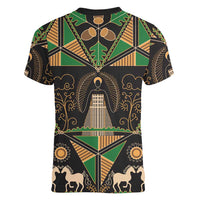Ukraine Pysanky Pattern Women V-Neck T-Shirt Berehynia Guardian Folk Art
