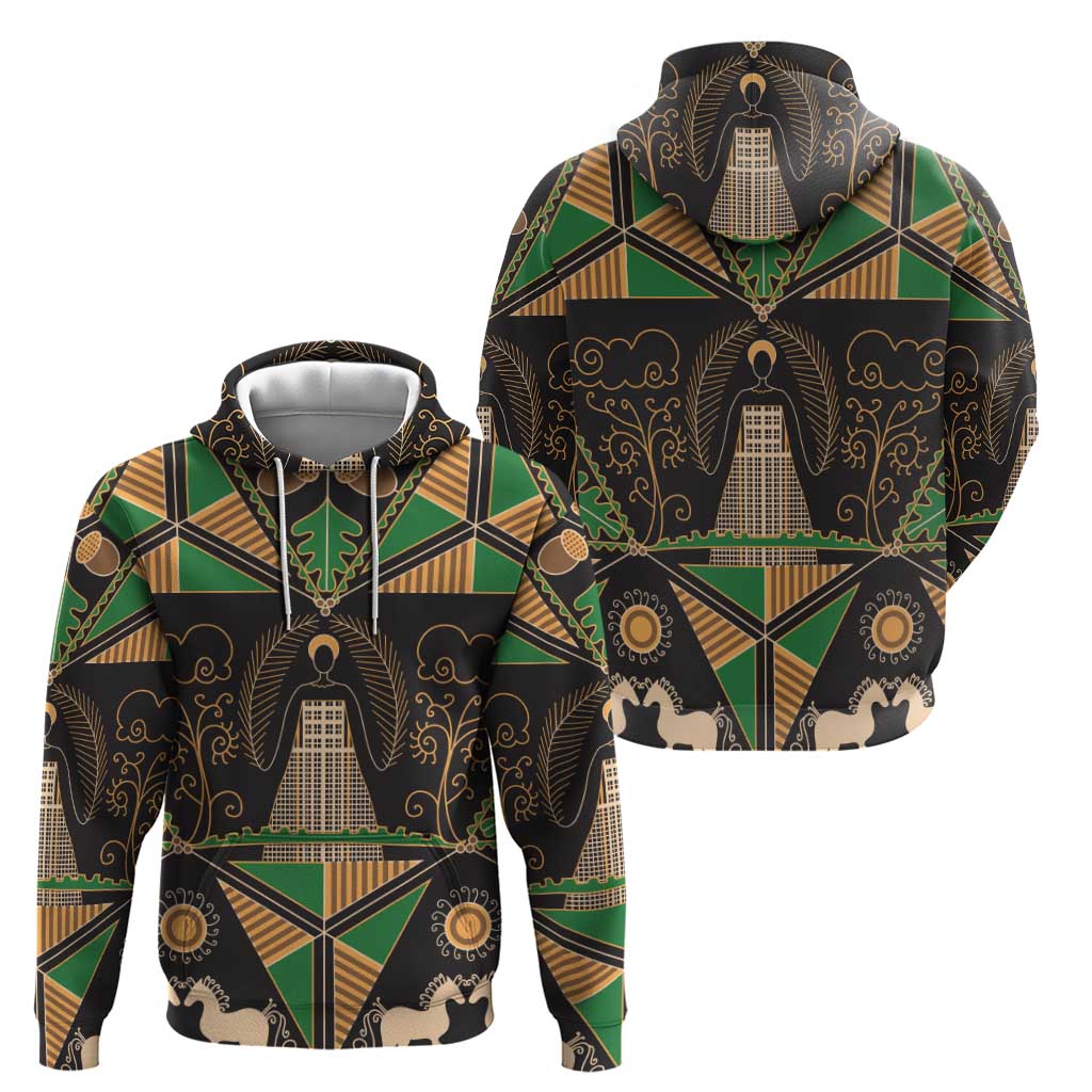 Ukraine Pysanky Pattern Zip Hoodie Berehynia Guardian Folk Art