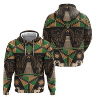 Ukraine Pysanky Pattern Zip Hoodie Berehynia Guardian Folk Art